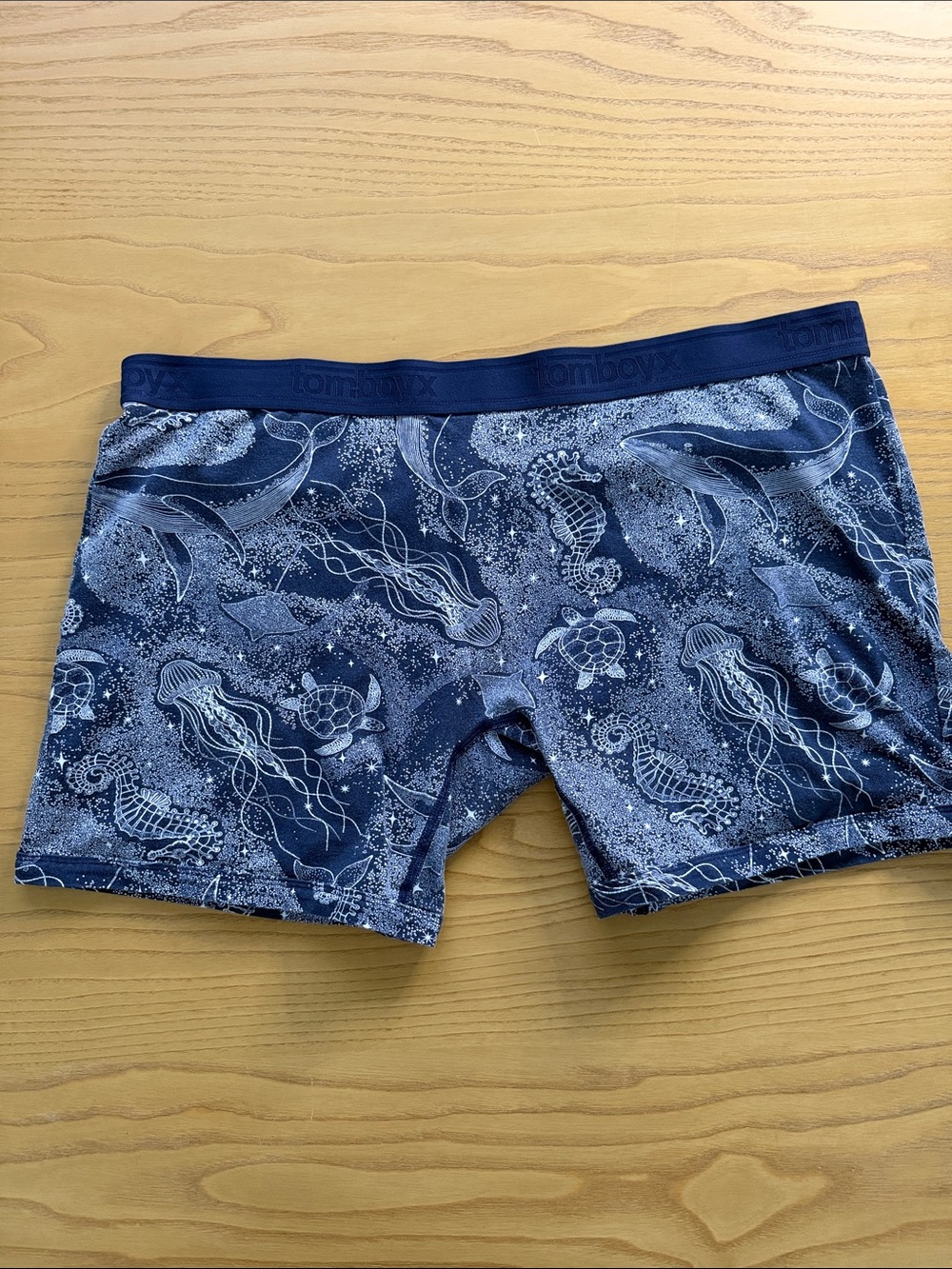TomboyX Navy Blue Ocean Creatures Boxer Briefs